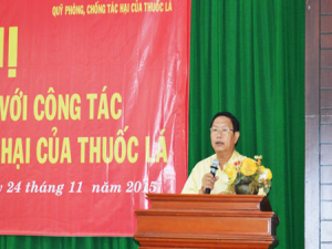Ông Lê Văn Tâm, Phó Chủ tịch UBND thành phố, phát biểu tại hội nghị.