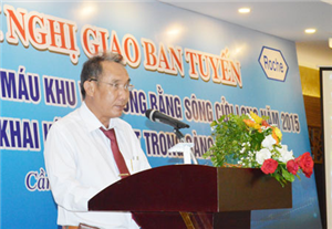 DS.CKII Nguyễn Phước Tồn, Phó Giám đốc Sở Y tế phát biểu tại hội nghị.