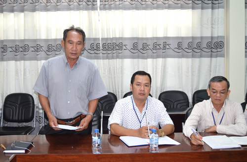 DS.CKII Nguyễn Phước Tồn, Phó Giám đốc Sở Y tế, phát biểu tại buổi làm việc.