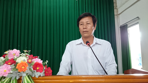 BS.CKII Cao Minh Chu, Phó Giám đốc Sở Y tế, phát biểu tại buổi triển khai mô hình.