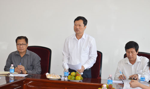 BS.CKII Hoàng Văn Thành, Phó Cục trưởng Cục Quản lý khám, chữa bệnh – Bộ Y tế phát biểu tại buổi làm việc.