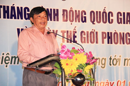 Ông Nguyễn Thanh Hải, Phó Chủ tịch UBND quận, Trưởng BCĐ 138 quận Ninh Kiều, phát biểu khai mạc.