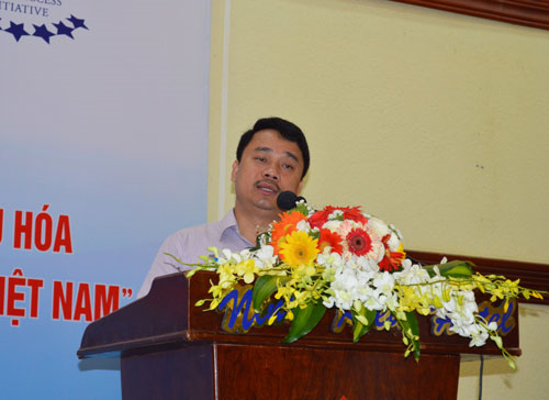 PGS.TS Lê Văn Hợi, Phó Giám đốc Bệnh viện Phổi Trung ương, Phó Trưởng BĐH DAPCL, phát biểu khai mạc.