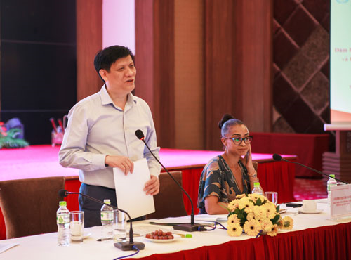 GS.TS Nguyễn Thanh Long, Thứ trưởng Bộ Y tế phát biểu kết luận tại hội nghị. Ảnh: Tuấn Anh