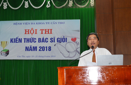 BS.CKII Võ Hồng Sở, Phó Giám đốc Bệnh viện Đa khoa TP Cần Thơ phát biểu khai mạc.