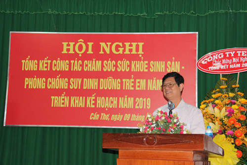 BS.CKI Huỳnh Văn Nhanh, Phó Giám đốc Sở Y tế phát biểu chỉ đạo tại hội nghị