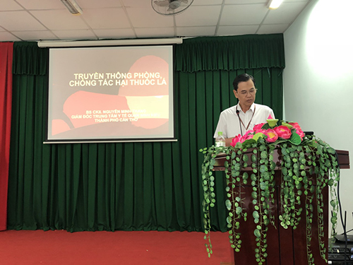 BS.CKII Nguyễn Minh Thắng, Giám đốc Trung tâm Y tế quận Ninh Kiều phát biểu tại lớp tập huấn
