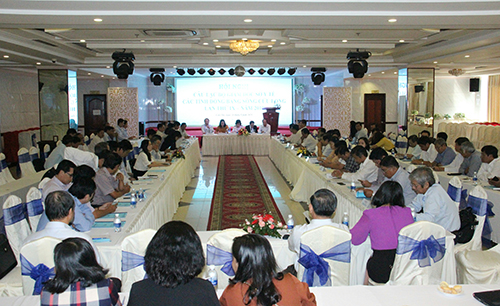 Quang cảnh hội nghị Câu lạc bộ Giám đốc Sở Y tế 13 tỉnh, thành ĐBSCL lần thứ IX năm 2019 tại TP Cần Thơ.
