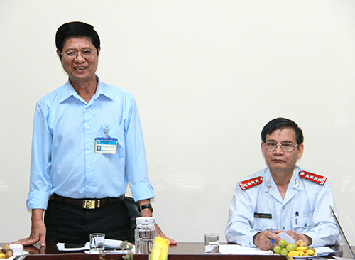 Đồng chí Huỳnh Văn Nhanh, Phó Giám đốc Sở Y tế TP Cần Thơ phát biểu tại buổi làm việc cùng Đoàn Thanh tra Bộ Y tế.