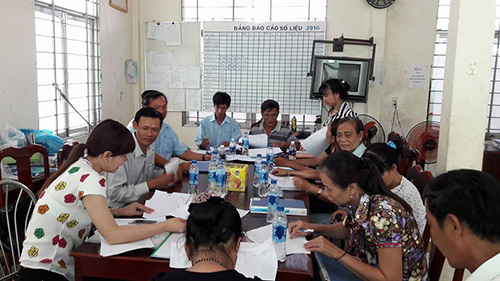 Phòng Dân số - KHHGĐ, Trung tâm Y tế huyện Vĩnh Thạnh giám sát tại Trạm Y tế xã Thạnh An