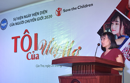 Bà Lê Thụy Ngọc Lan, Phó Chủ tịch Liên hiệp các Tổ chức hữu nghị TP Cần Thơ phát biểu khai mạc sự kiện.