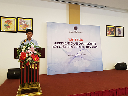 BS.CKI Huỳnh Văn Nhanh, Phó Giám đốc Sở Y tế thành phố Cần Thơ phát biểu khai mạc lớp tập huấn