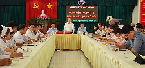 Đoàn Sở Y tế phúc tra đánh giá chất lượng bệnh viện tại Bệnh viện Đa khoa quận Ô Môn