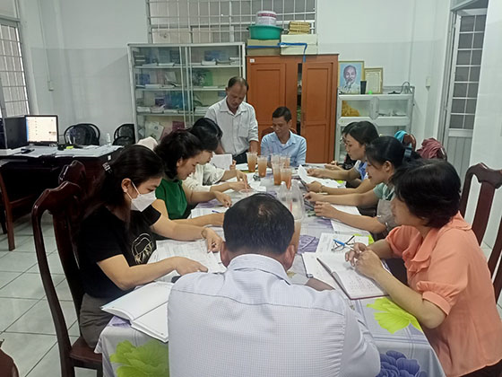 Phòng DS-KHHGĐ quận Thốt Nốt họp tuyến cán bộ chuyên trách dân số phường tháng 9 năm 2023
