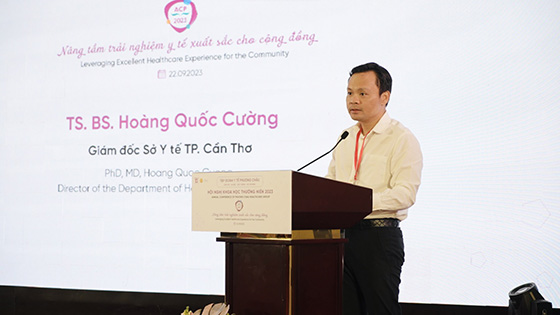 Ông Hoàng Quốc Cường, Giám đốc Sở Y tế TP Cần Thơ phát biểu tại ACP 2023.