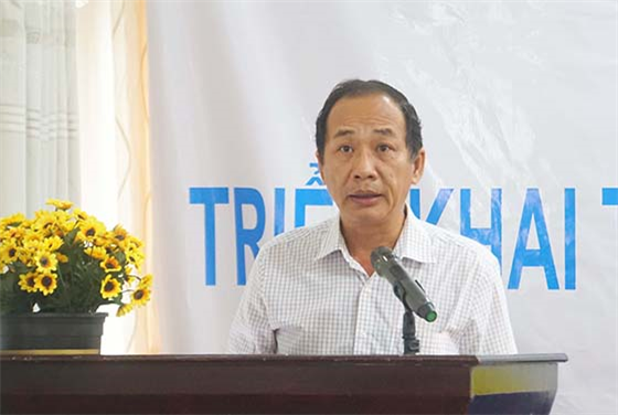 Ông Phạm Phú Trường Giang, Phó Giám đốc Sở Y tế TP Cần Thơ phát biểu chỉ đạo tại Hội nghị triển khai Tháng hành động quốc gia phòng chống HIV/AIDS năm 2023.