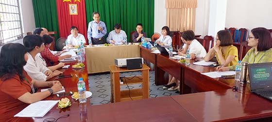 Đồng chí Cao Hoàng Anh, Phó Giám đốc Sở Y tế thành phố Cần Thơ, phát biểu trong buổi kiểm tra