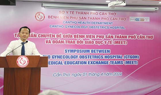 TS.BS. Hoàng Quốc Cường - Giám đốc Sở Y tế TP. Cần Thơ phát biểu ý kiến chỉ đạo tại buổi gặp gỡ